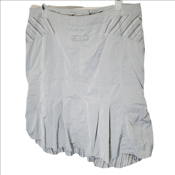 Steilmann Satin Frilled A Line Silver Skirt - Picture 6 of 10